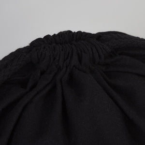 Drawstring Bags / Backpacks Black  14" W x 16" H  (35x40 cm)  - Customize