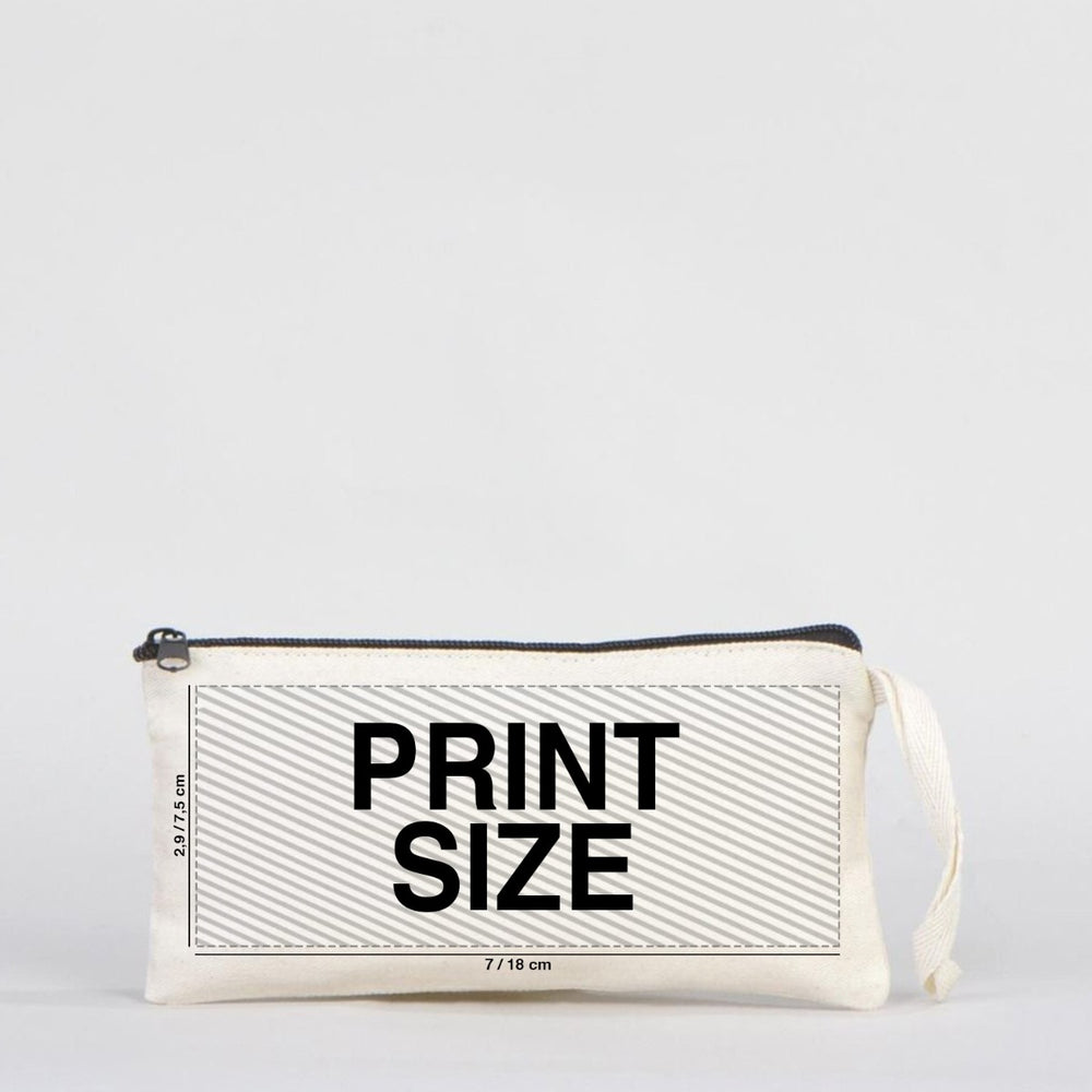 Fabric Pencil Case Makeup Bag - 8" W x 4" H (21x10 cm) -  (Customize)