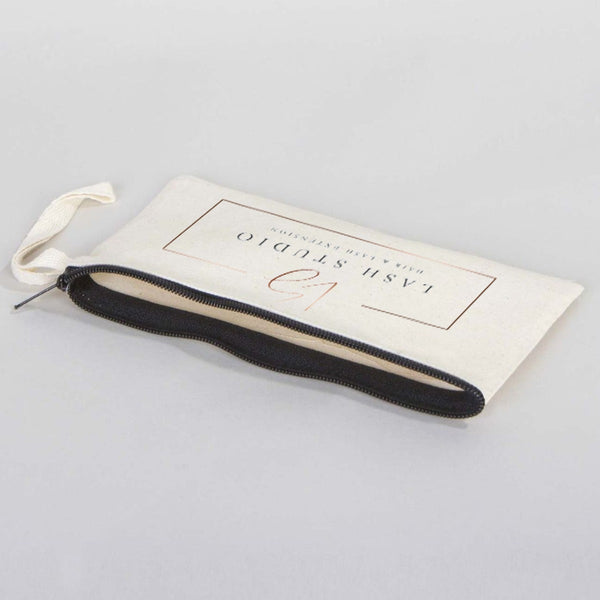 Fabric Pencil Case Makeup Bag - 8" W x 4" H (21x10 cm) -  (Customize)