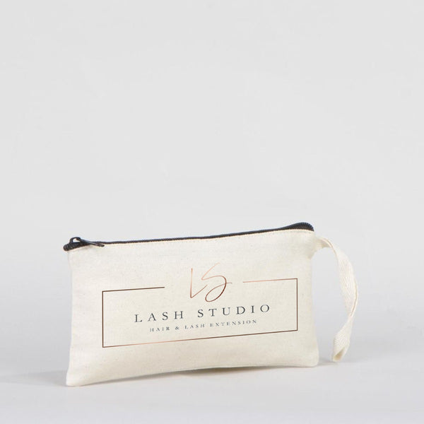 Fabric Pencil Case Makeup Bag - 8" W x 4" H (21x10 cm) -  (Customize)