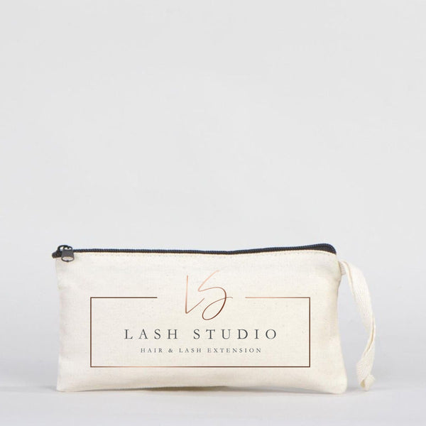 Fabric Pencil Case Makeup Bag - 8" W x 4" H (21x10 cm) -  (Customize)