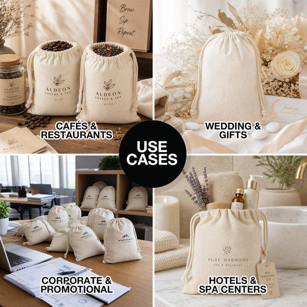 Fabric Pouch 10" W x 14" H (25 cm x 35 cm) - (Customize) - Pamusan.com