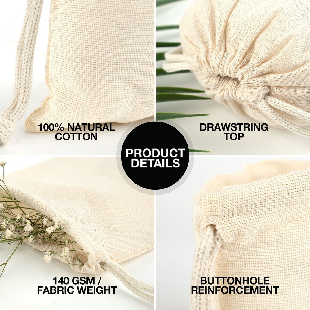 Cotton Drawstring Pouch 10"x14" | Natural Favor & Gift Bag - Pamusan.com