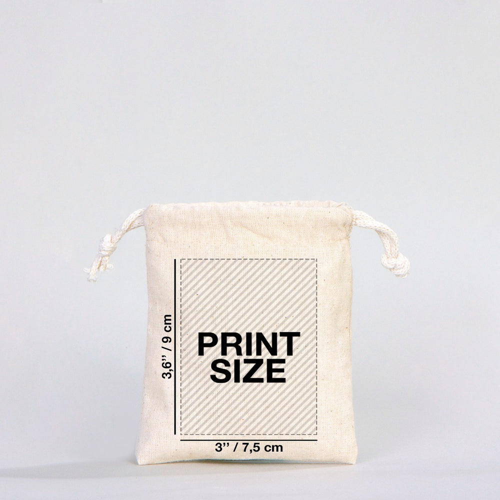 Fabric Pouch  4" W x 5" H (10 cm x 13 cm)  -  (Customize)