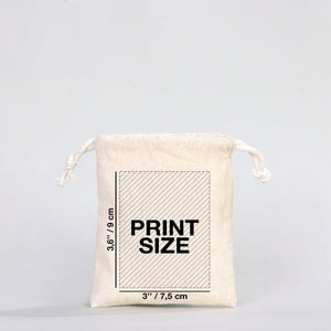 Fabric Pouch  4" W x 5" H (10 cm x 13 cm)  -  (Customize)