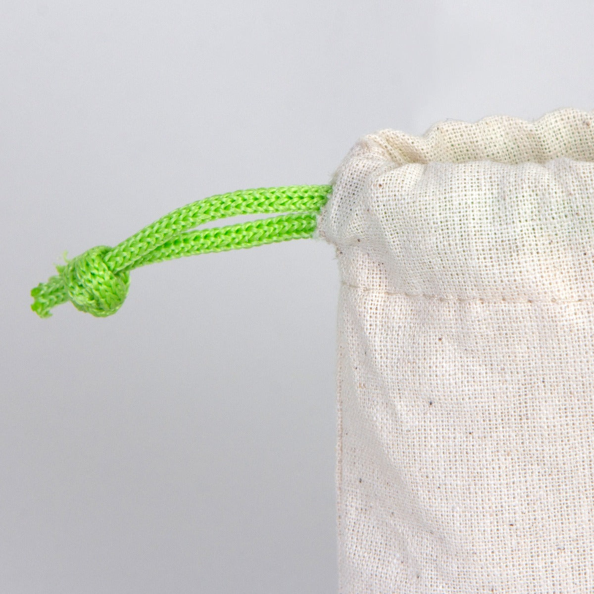 Fabric Pouch 4" W x 5" H (10 cm x 13 cm) - Green Handle (Customize)