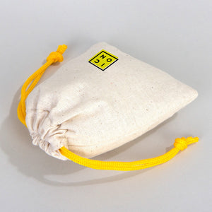 Fabric Pouch 4" W x 5" H (10 cm x 13 cm)  -  Yellow Handle (Customize)