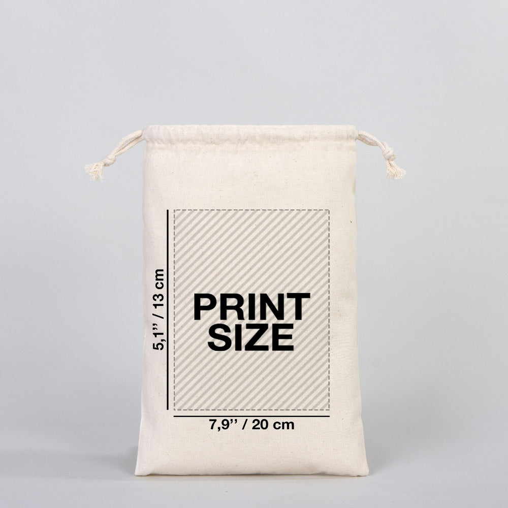 Fabric Pouch  8" W x 12" H (20 cm x 30 cm) - (Customize)