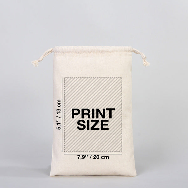 Fabric Pouch  8" W x 12" H (20 cm x 30 cm) - (Customize)