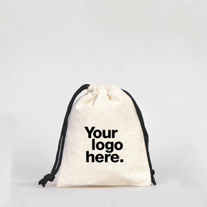 Fabric Pouch 4" W x 5" H (10 cm x 13 cm) - Black Handle (Customize) - Pamusan.com