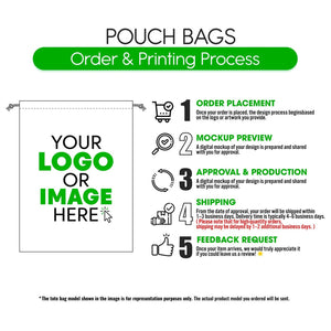 Fabric Pouch 4" W x 5" H (10 cm x 13 cm) - (Customize) - Pamusan.com
