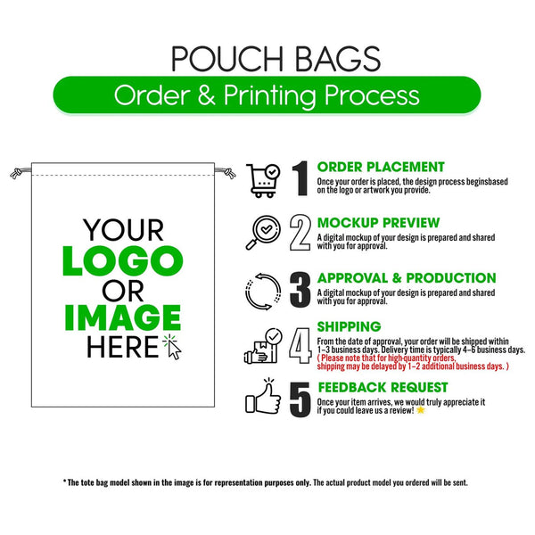 Fabric Pouch 4" W x 5" H (10 cm x 13 cm) - (Customize) - Pamusan.com