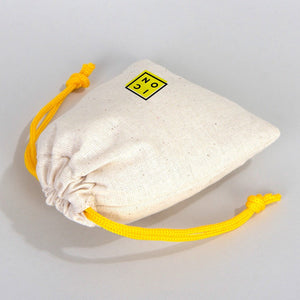 Fabric Pouch 4" W x 5" H (10 cm x 13 cm) - Yellow Handle (Customize) - Pamusan.com