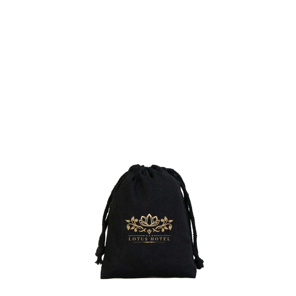 Fabric Pouch 4" W x 5" H – Black (customizable) - Pamusan.com