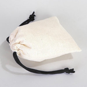 Fabric Pouch 4" W x 5" H – Black Drawstring - Pamusan.com