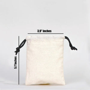 Fabric Pouch 4" W x 5" H – Black Drawstring - Pamusan.com