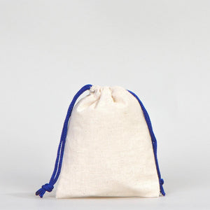 Fabric Pouch 4" W x 5" H – Dark Blue Drawstring - Pamusan.com