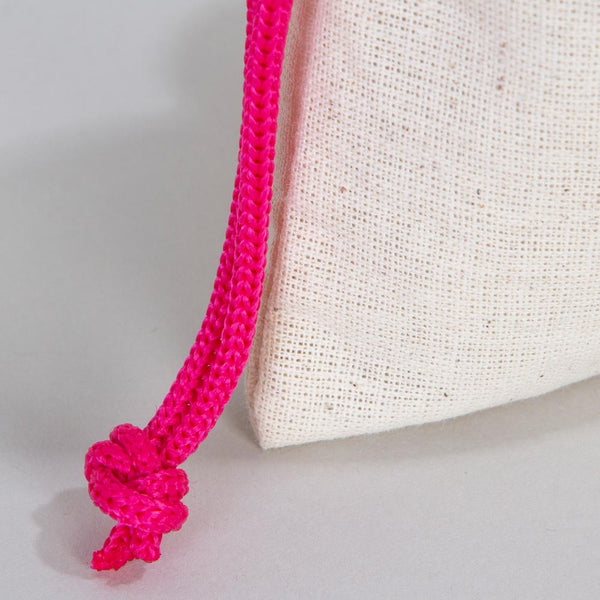 Fabric Pouch 4" W x 5" H – Fuchsia Drawstring - Pamusan.com