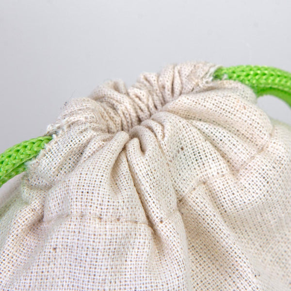 Fabric Pouch 4" W x 5" H – Green Drawstring - Pamusan.com