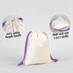 Fabric Pouch 4" W x 5" H – Purple Drawstring - Pamusan.com