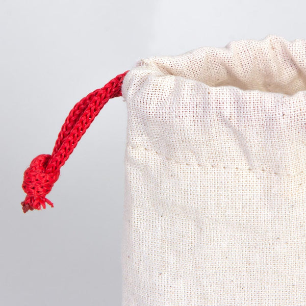 Fabric Pouch 4" W x 5" H – Red Drawstring - Pamusan.com