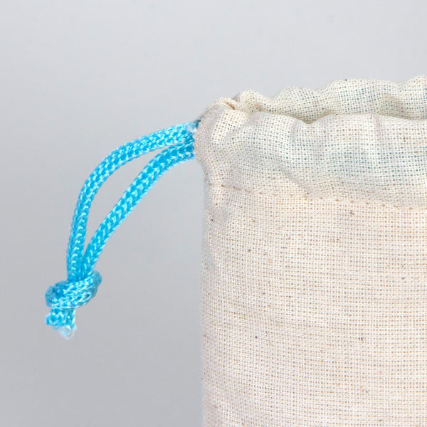Fabric Pouch 4" W x 5" H – Turquoise Drawstring - Pamusan.com