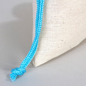 Fabric Pouch 4" W x 5" H – Turquoise Drawstring - Pamusan.com