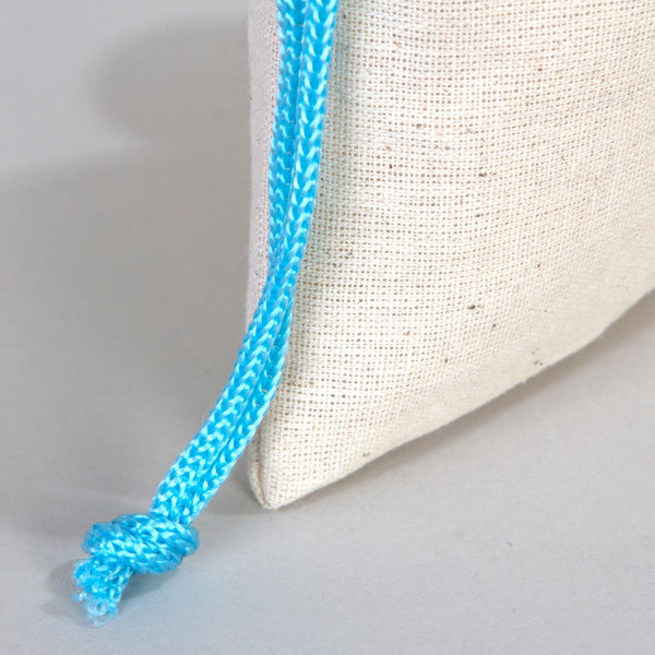 Fabric Pouch 4" W x 5" H – Turquoise Drawstring - Pamusan.com