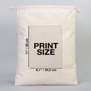 Fabric Pouch  16" W x 20" H (40 cm x 50 cm) -  (Customize)