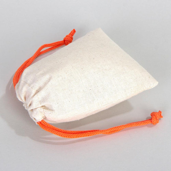 Fabric Pouch 4"x5" – Orange Drawstring - Pamusan.com