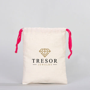 Fabric Pouch 6" W x 8" H (15.5 cm x 20 cm) - Fuchsia Handle (Customize) - Pamusan.com