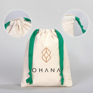 Fabric Pouch 6" W x 8" H (15.5 cm x 20 cm) - Green Handle (Customize) - Pamusan.com