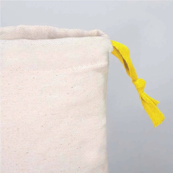 Fabric Pouch 6" W x 8" H (15.5 cm x 20 cm) - Yellow Handle (Customize) - Pamusan.com