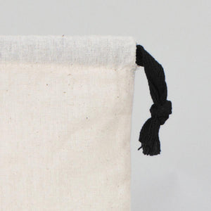 Fabric Pouch 6" W x 8" H – Black Drawstring - Pamusan.com