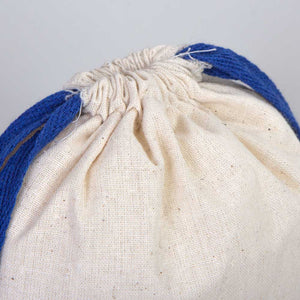 Fabric Pouch 6" W x 8" H – Dark Blue Drawstring - Pamusan.com