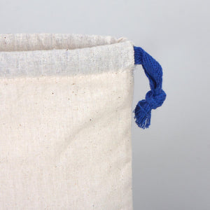 Fabric Pouch 6" W x 8" H – Dark Blue Drawstring - Pamusan.com