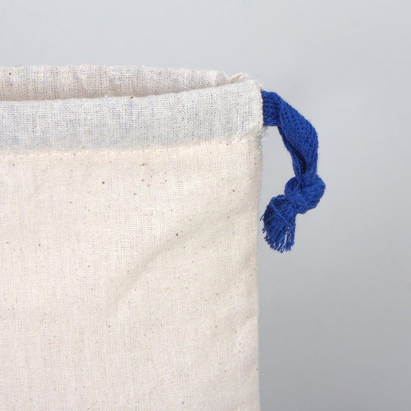 Fabric Pouch 6" W x 8" H – Dark Blue Drawstring - Pamusan.com