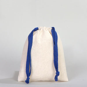 Fabric Pouch 6" W x 8" H – Dark Blue Drawstring - Pamusan.com