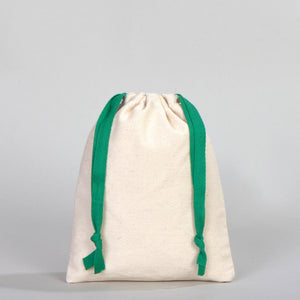 Fabric Pouch 6" W x 8" H – Green Drawstring - Pamusan.com