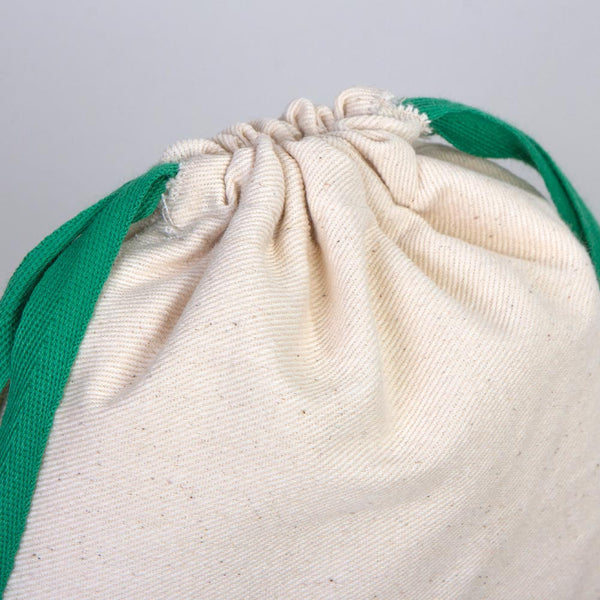 Fabric Pouch 6" W x 8" H – Green Drawstring - Pamusan.com