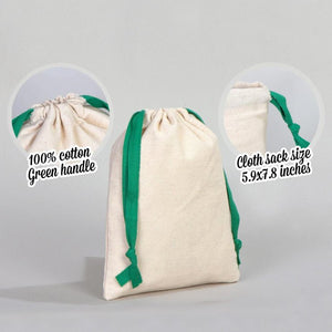 Fabric Pouch 6" W x 8" H – Green Drawstring - Pamusan.com