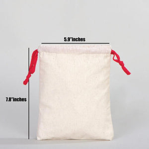 Fabric Pouch 6" W x 8" H – Red Drawstring - Pamusan.com