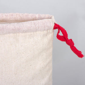 Fabric Pouch 6" W x 8" H – Red Drawstring - Pamusan.com