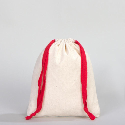 Fabric Pouch 6" W x 8" H – Red Drawstring - Pamusan.com