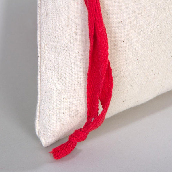 Fabric Pouch 6" W x 8" H – Red Drawstring - Pamusan.com