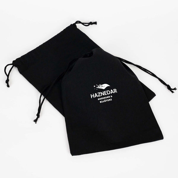 Fabric Pouch 8" W x 12" H – Black (customizable) - Pamusan.com