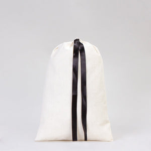 Fabric Pouch Bag with Black Ribbon – 8x12 Inches (Non - Printed) - Pamusan.com