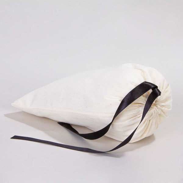 Fabric Pouch Bag with Black Ribbon – 8x12 Inches (Non - Printed) - Pamusan.com