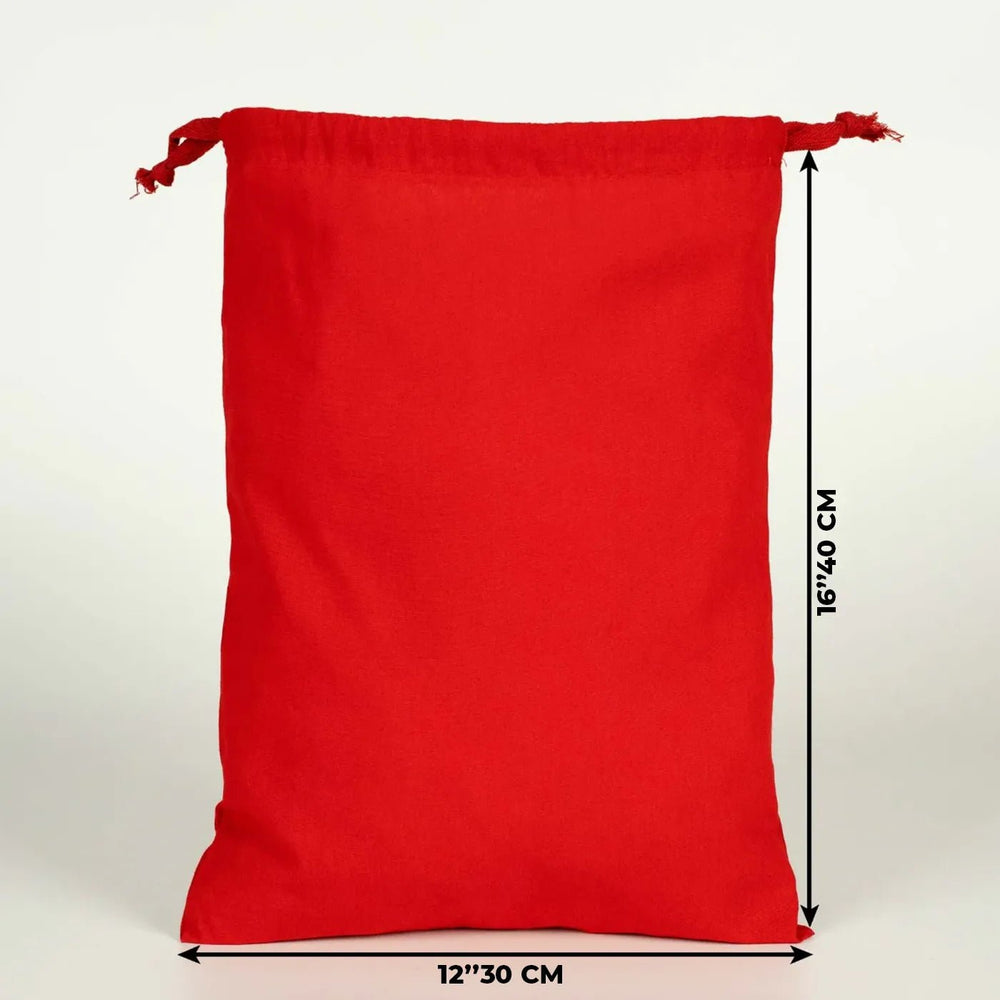 Fabric Pouch Red - 12" x 16"(30 cm x 40 cm) - 4 oz - Pamusan.com