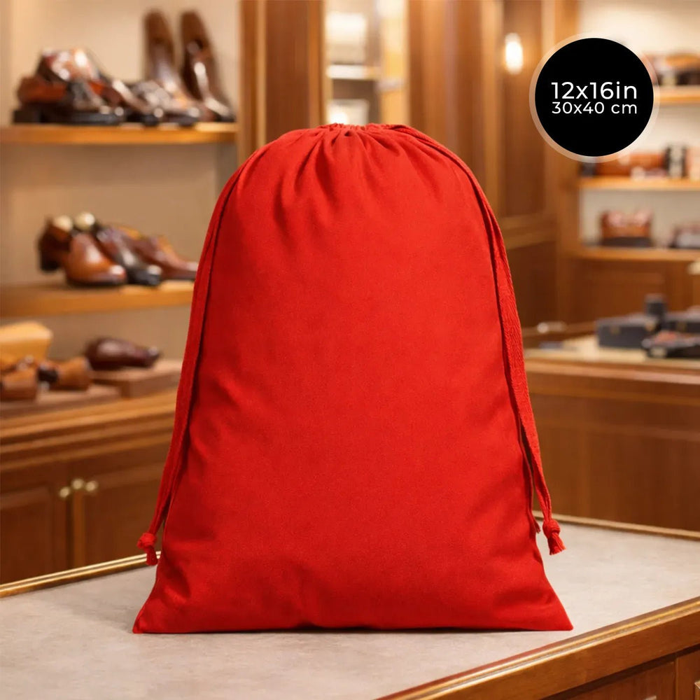 Fabric Pouch Red - 12" x 16"(30 cm x 40 cm) - 4 oz - Pamusan.com